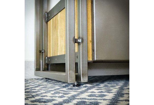 TV stolek Steel wood se dvěma šuplíky