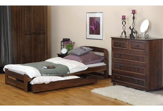 Posteľ LYDIA 90 x 200 cm - moření ořech