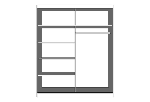 Šatní skříň BELLA 03 183 cm