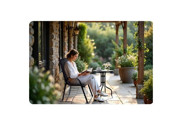 Zahradní křesla Sofia v černé barvě – sada 4 ks Elegantní a pohodlné posezení pro vaši zahradu či terasu