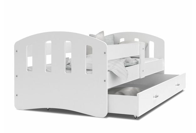 Dětská postel se zábranou a úložným prostorem – model Happy 80×180 cm
