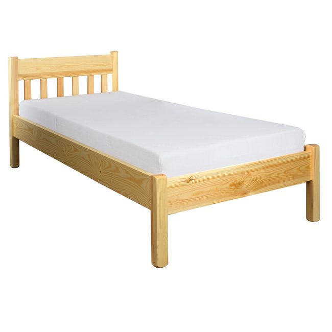Borovicová postel LK156 90 x 200 cm - surové dřevo