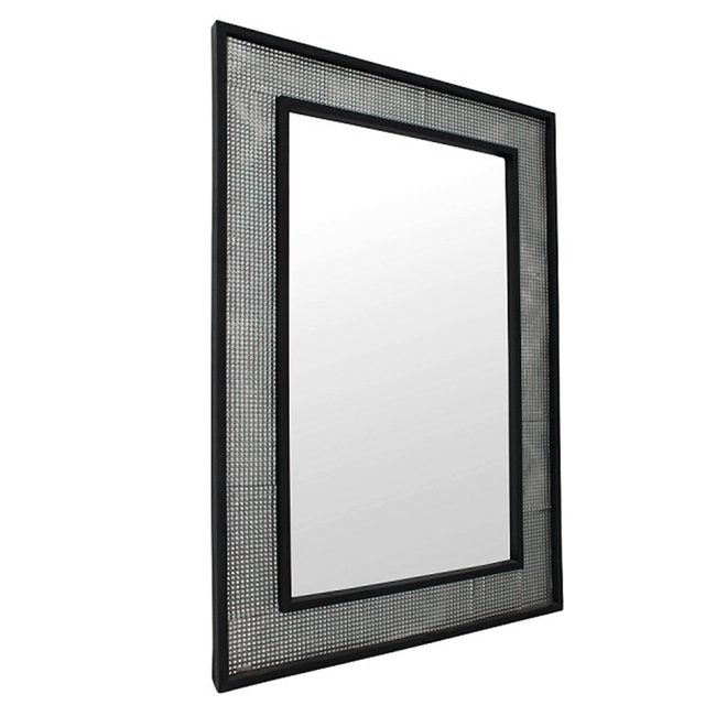 Nástěnné zrcadlo Elison 9, stříbrná / černá - Stříbrno-černé zrcadlo Elison Typ9