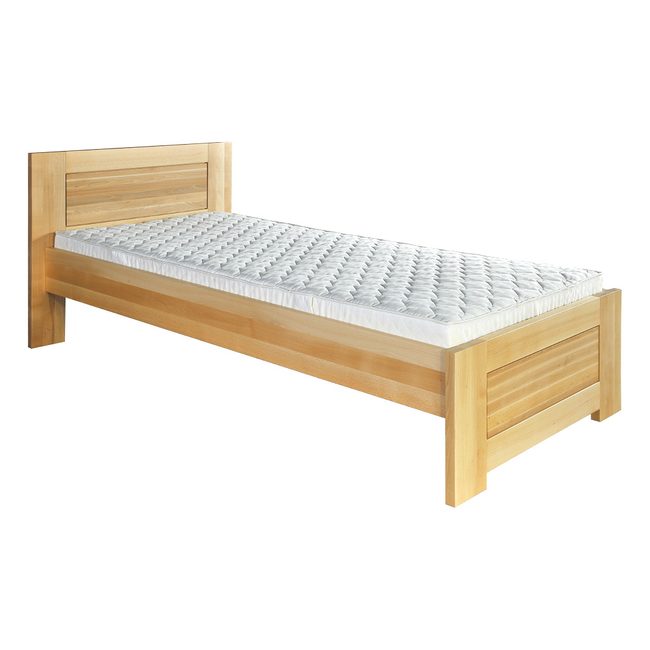 Buková postel LK161 100 x 200 cm - surové dřevo