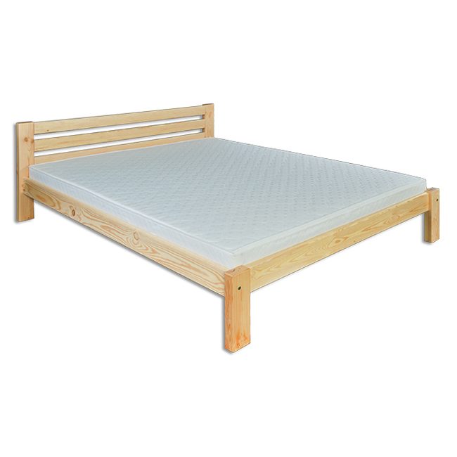 Borovicová postel LK105 120 x 200 cm - surové dřevo
