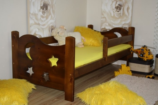Dětská postel SEWERYN 80 x 180 cm - moření dub