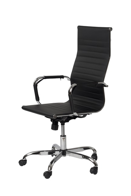 Kancelářská židle ADK Deluxe plus v provedení černé eko kůže - Kancelářská židle ADK Deluxe, černá/eko kůže