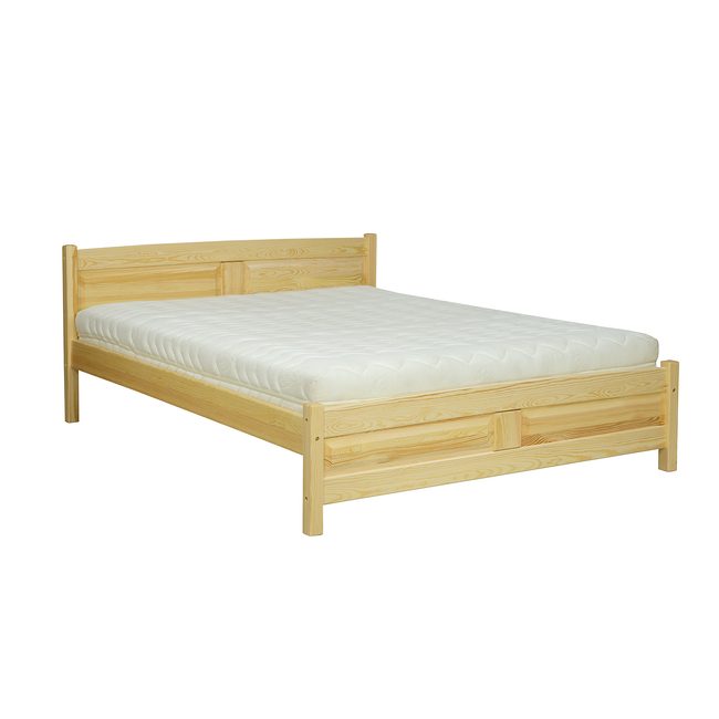 Borovicová postel LK104 160 x 200 cm - surové dřevo
