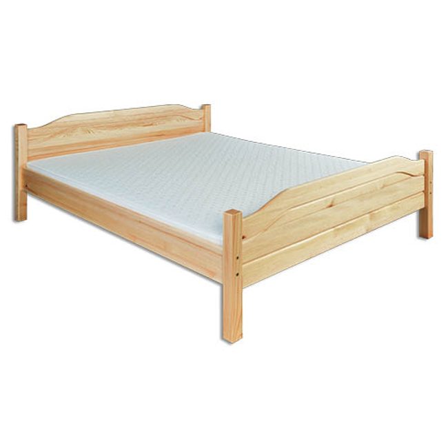 Borovicová postel LK101 160 x 200 cm - surové dřevo