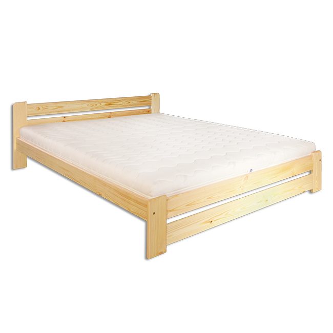 Borovicová postel LK118 160 x 200 cm - surové dřevo