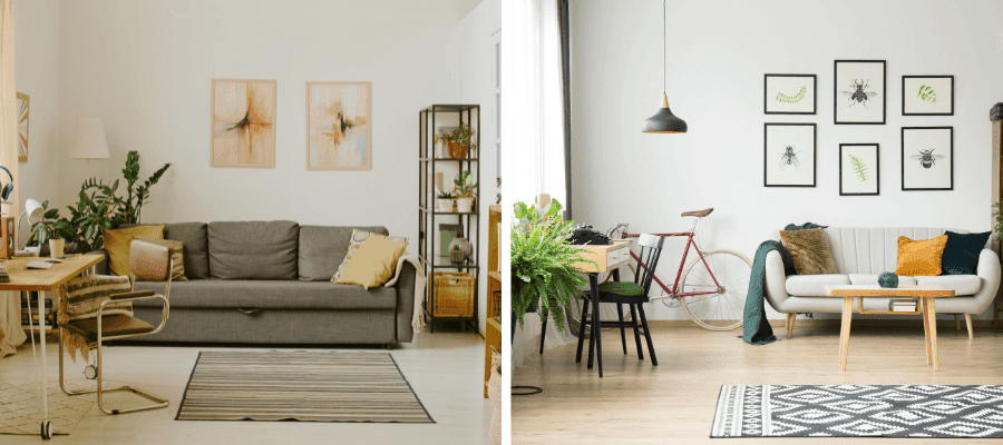 Když ložnice nestačí: pracovní kout v obýváku