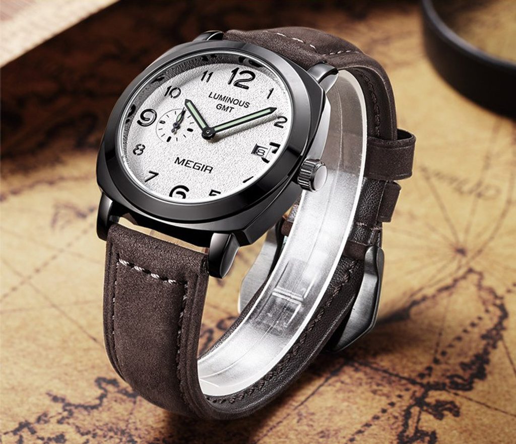 VIPhair.cz - Originální pánské hodinky MEGIR - brown - Hodinky - MÓDNÍ  DOPLŇKY