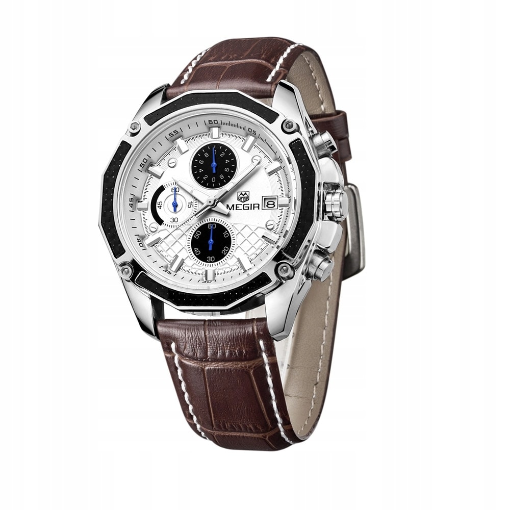 VIPhair.cz - Pánské stylové hodinky MEGIR Classic Chrono ML2015G - brown -  Hodinky - MÓDNÍ DOPLŇKY