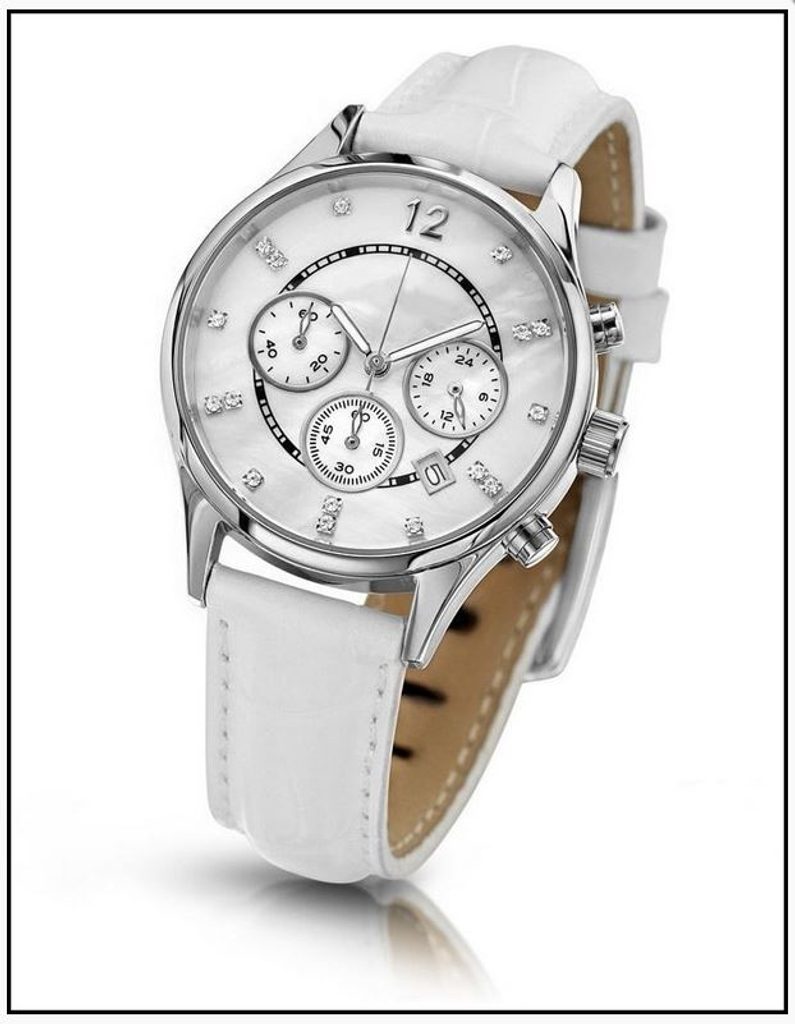 VIPhair.cz - Oslnivé hodinky Geneva Pearl Swarovski stříbrné - white -  Hodinky - MÓDNÍ DOPLŇKY