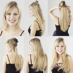 Clip-in k prodloužení 57cm, přírodní blond, Deluxe 130g