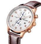 Pánské elegantní hodinky pro každého MEGIR TOKIO - gold/brown