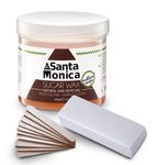 Depilační cukrová pasta Santa Monica + 10ks dřevěné špachtle + depilační pásky - 500g