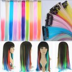 CLIP-IN Barevný pramen DUO - udělejte si melír za méně než 2minuty! žlutá/oranžová