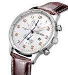 Pánské elegantní hodinky pro každého MEGIR TOKIO - silver/brown