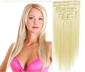 Clip-in k prodloužení 57cm, přírodní blond, Deluxe 130g