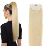 Culík/cop příčesek -100% lidské Remy vlasy 60 cm, přírodní blond