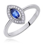 Stříbrný prsten Jadee se Swarovski Elements Zirkonia - blue