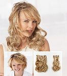 CLIP IN vlasy - 100% Lidské vlasy k prodloužení REMY, přírodní Blond - vlnité