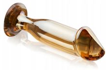 Luxusní realistický skleněný analní kolík
