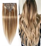 CLIP IN vlasy - 100% Lidské vlasy k prodloužení REMY, 8/613 - extra dlouhé 57 cm