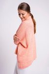 Dámský prodloužený svetr - Peach