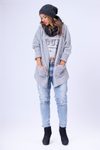 Dámský oversize kardigan - grey