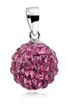 Stříbrná kulička 10 mm se Swarovski Elements - rose 925/1000