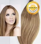 100% Středoevropské vlasy VIRGIN - tmavá blond 20 - 70cm