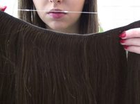 FLIP IN vlasy - 100% Lidské vlasy k prodloužení REMY, středně hnědá