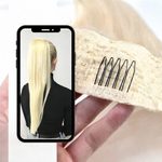 Culík/cop příčesek -100% lidské Remy vlasy 60 cm, blond