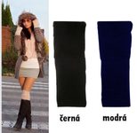 Dámské vlněné nadkolenky - černá, modrá