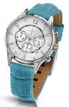 Oslnivé hodinky Geneva Pearl Swarovski stříbrné - tyrkys