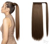 Culík/cop příčesek -100% lidské Remy vlasy 60 cm, světle hnědá