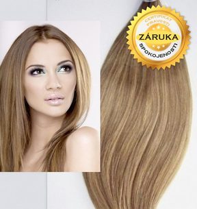 100% Středoevropské vlasy VIRGIN pro metodu MICRO RING, tmavá blond 20 - 70 cm