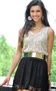 Dámská krajková sukně