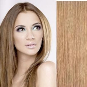 MICRO RING 100% Indické vlasy k prodloužení REMY, tmavá Blond 46,55cm