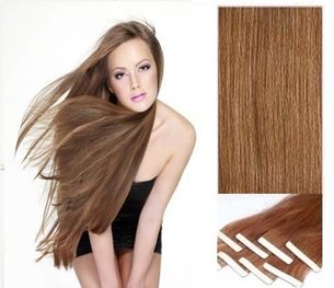 TAPE-IN vlasové pásky  - 100% Lidské vlasy REMY, světle hnědé