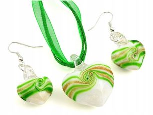 Sada šperků z Benátského skla Vzor 48 - green