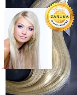 100% Středoevropské vlasy VIRGIN pro metodu MICRO RING, platinová Blond 20 - 70 cm