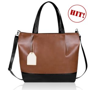 Exkluzivní Shopper Bag ESSO v nadčasovém designu - kombi camel & černá