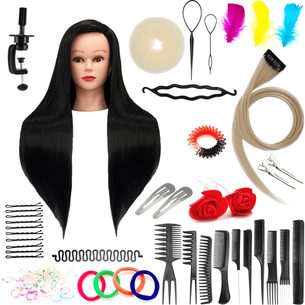 AKCE Luxusní sada - Česací hlava Lea  – česací sada a  doplňky do vlasů pro malé i velké - stojan ZDARMA!