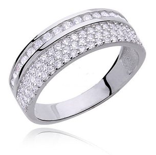 Stříbrný prsten Jasmine se Swarovski Elements Zirkonia