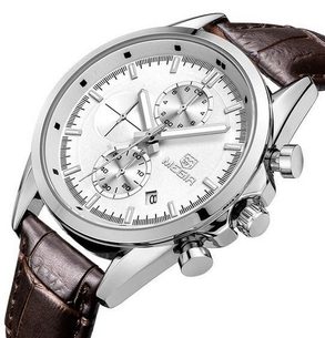 Vysoce elegantní pánské hodinky MEGIR TLR5005 - silver/brown