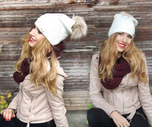 Dámská čepice s lesklým vzorem - Cream & Gold