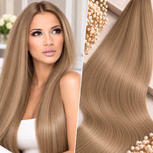 100% Středoevropské vlasy VIRGIN - tmavá blond 20 - 70cm